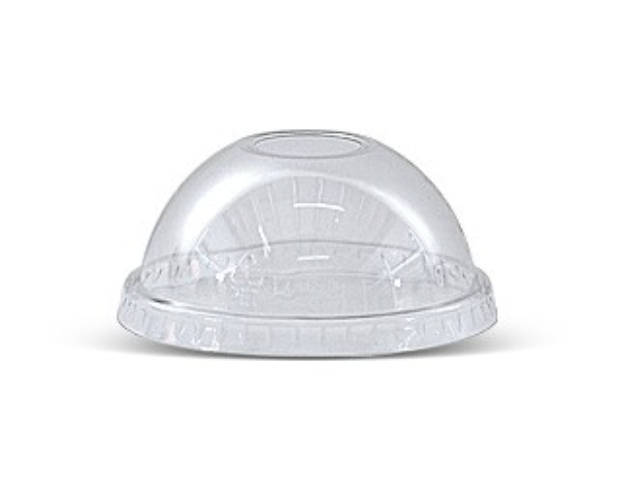 10oz/12oz PET Dome Lid Die Cut Hole (Carton of 1000)