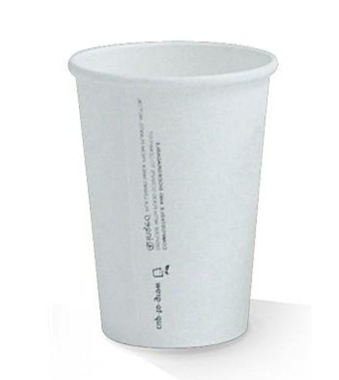 10oz PLA Coated Single Wall Coffee Cup White Carton/1000