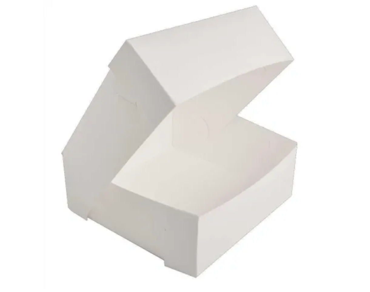 11x11x2.5inch Cake Box White Pack/100
