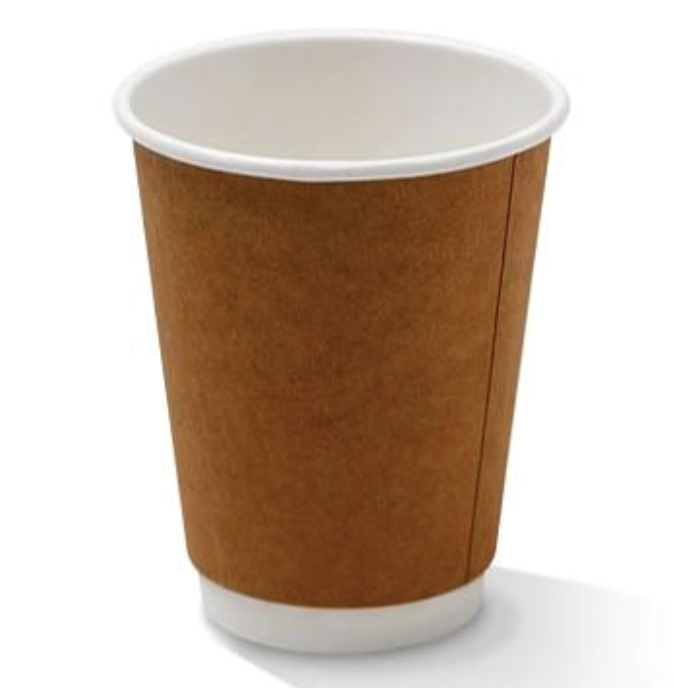 12oz PE Coated Double Wall Coffee Cup (Carton of 500)