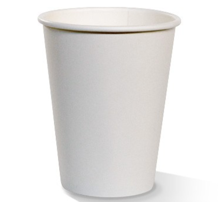 12oz PE Coated Single Wall Coffee Cup White Carton/1000