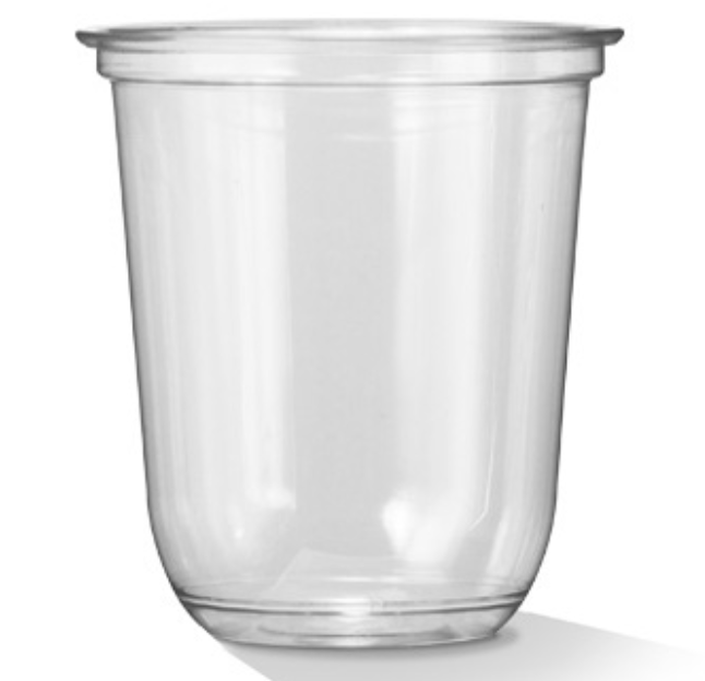 12oz 360ml PET Cup U Shape PET Cup Carton/1000