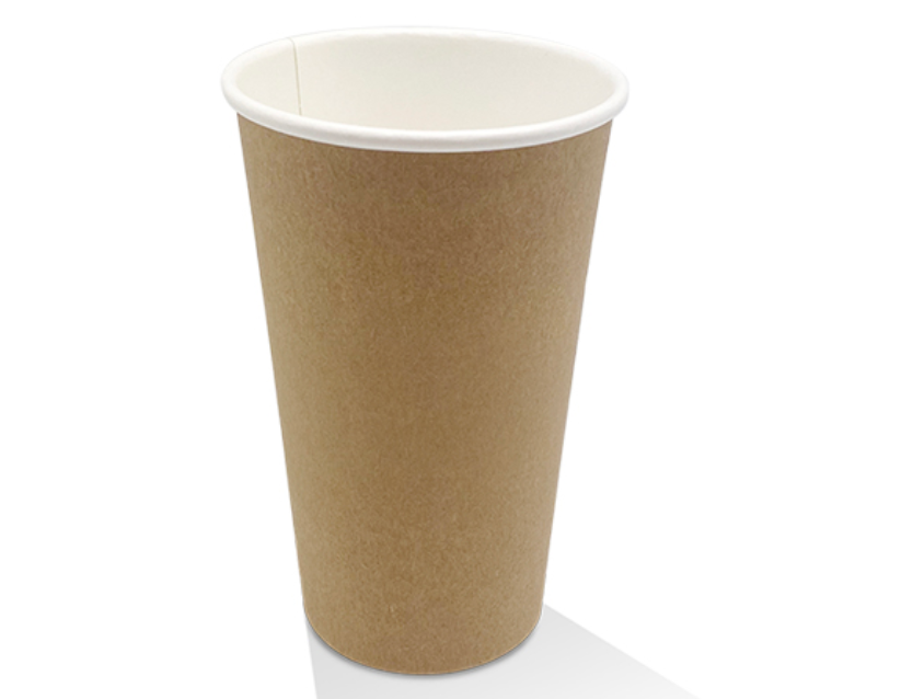 16oz PE Coated Single Wall Cup Kraft (Carton of 1000)