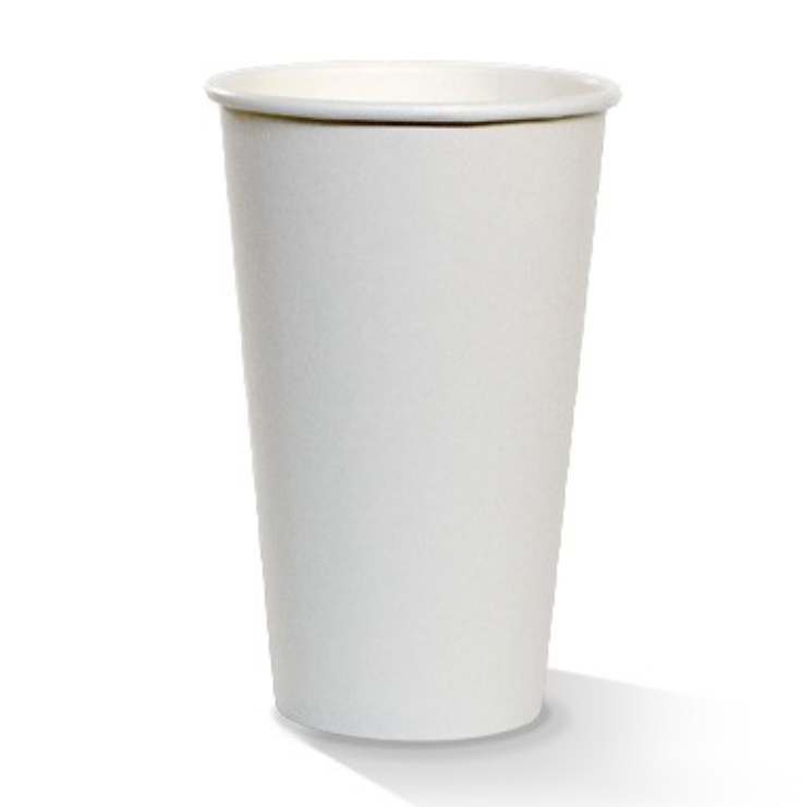 16oz PE Coated Single Wall Coffee Cup White Carton/1000