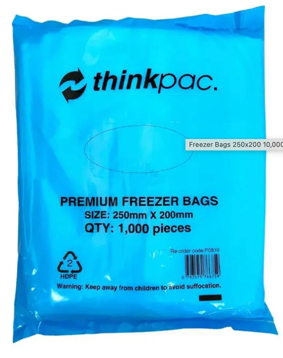 250mmx200mm Freezer Bags