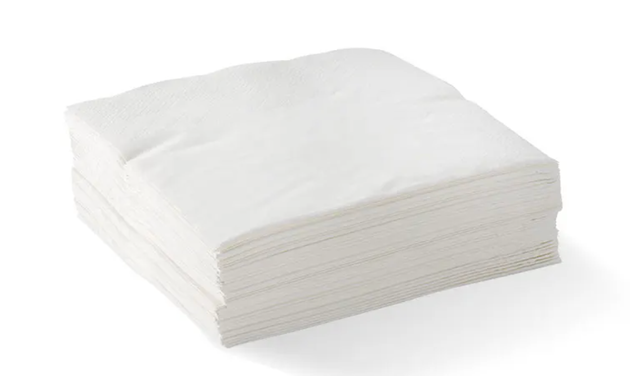 2 PLY White Cocktail Napkins Carton/2000