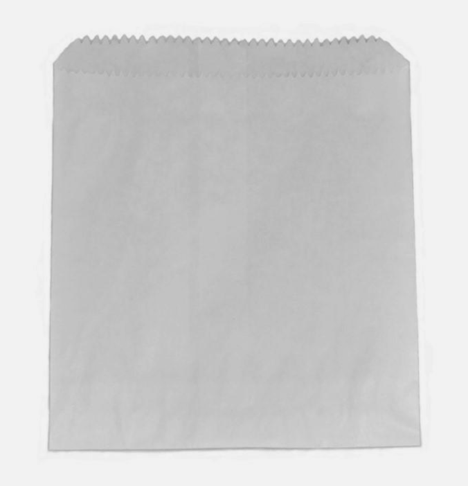 2 Square White Paper Bag