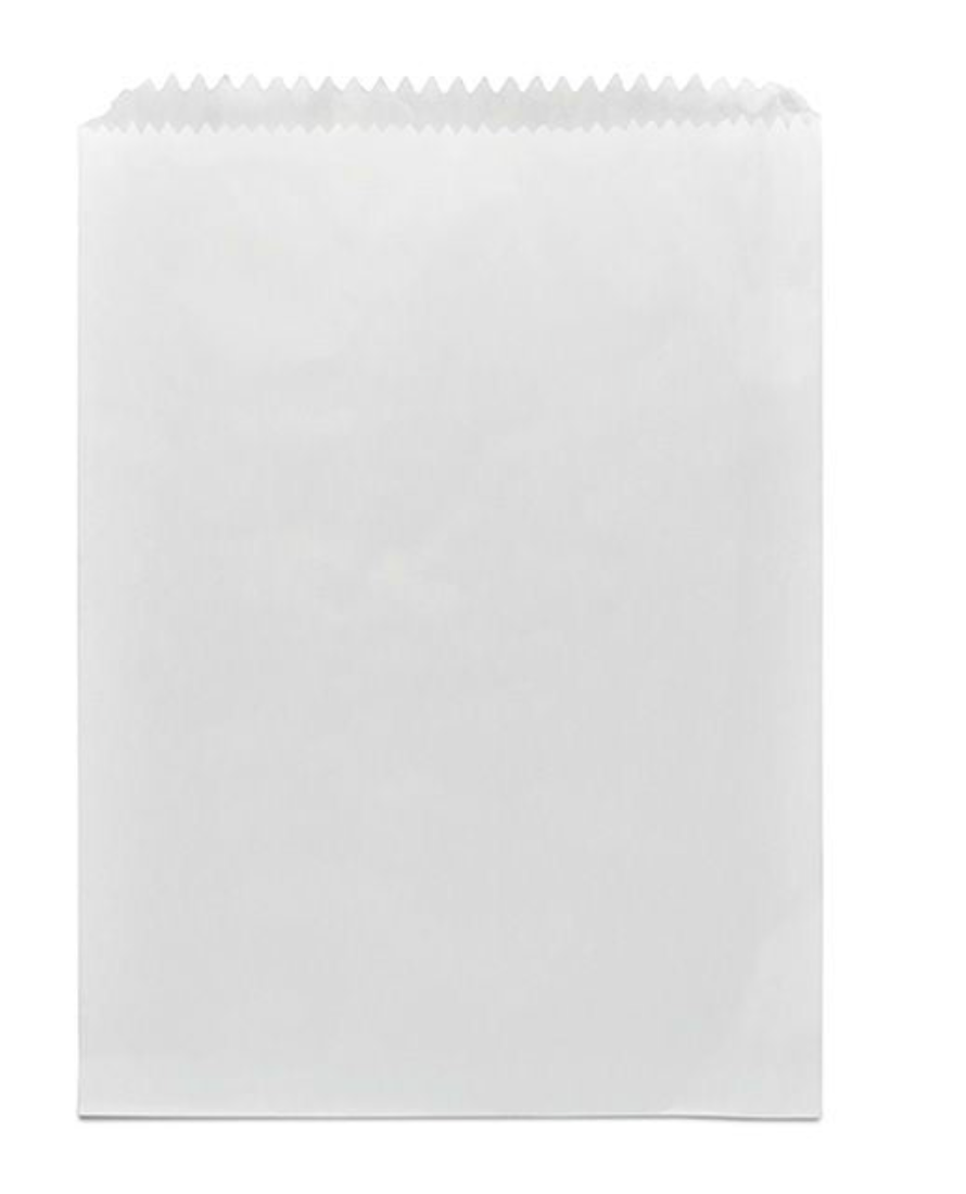 8 Long White Paper Bag Pack/500