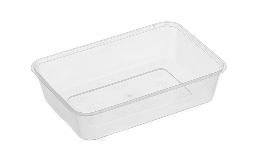 Genfac 500ml Rectangular Container Clear Carton/500
