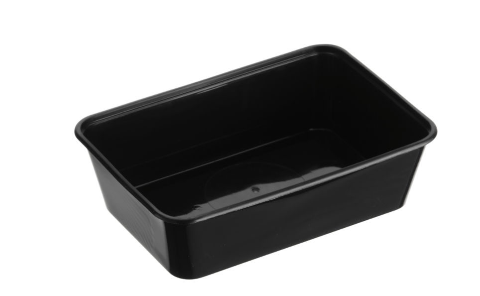 Genfac 650ml Rectangular Container Black Carton/500