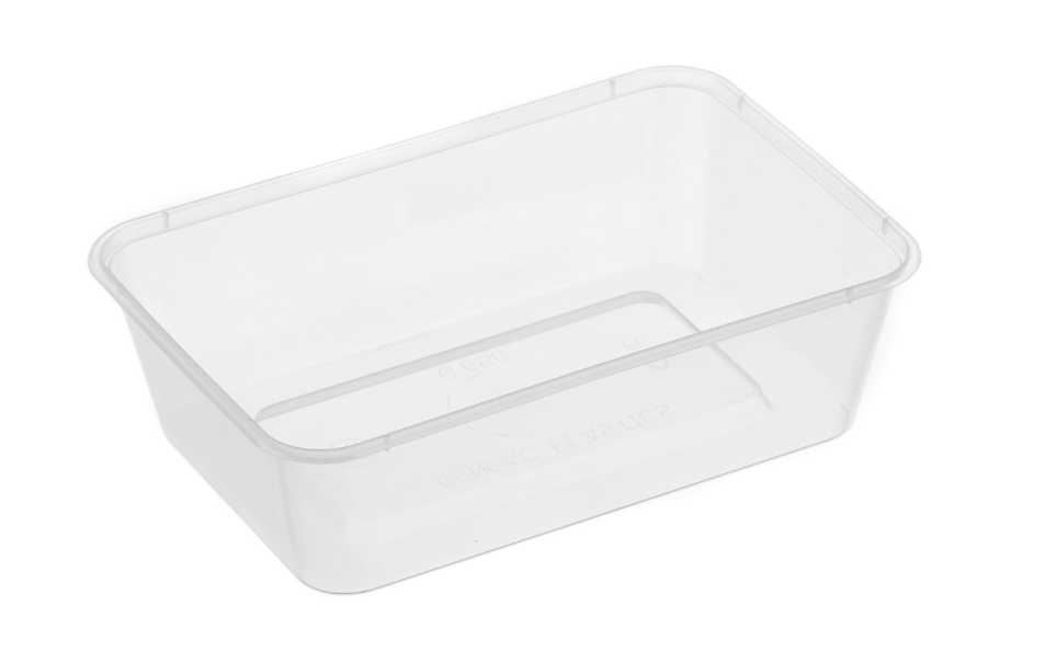 Genfac 650ml Rectangular Container Clear Carton/500