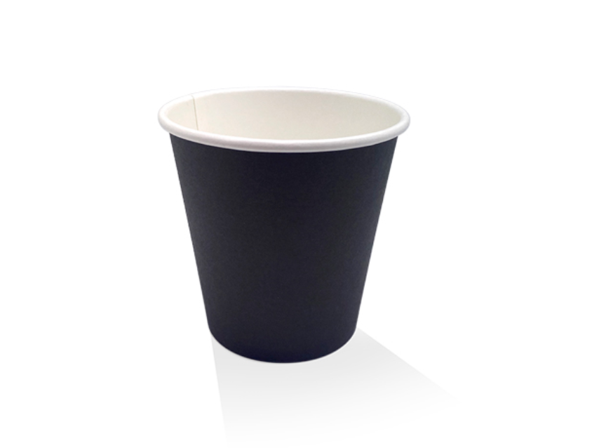 8oz PE Coated Single Wall Coffee Cup Black (Carton of 1000)