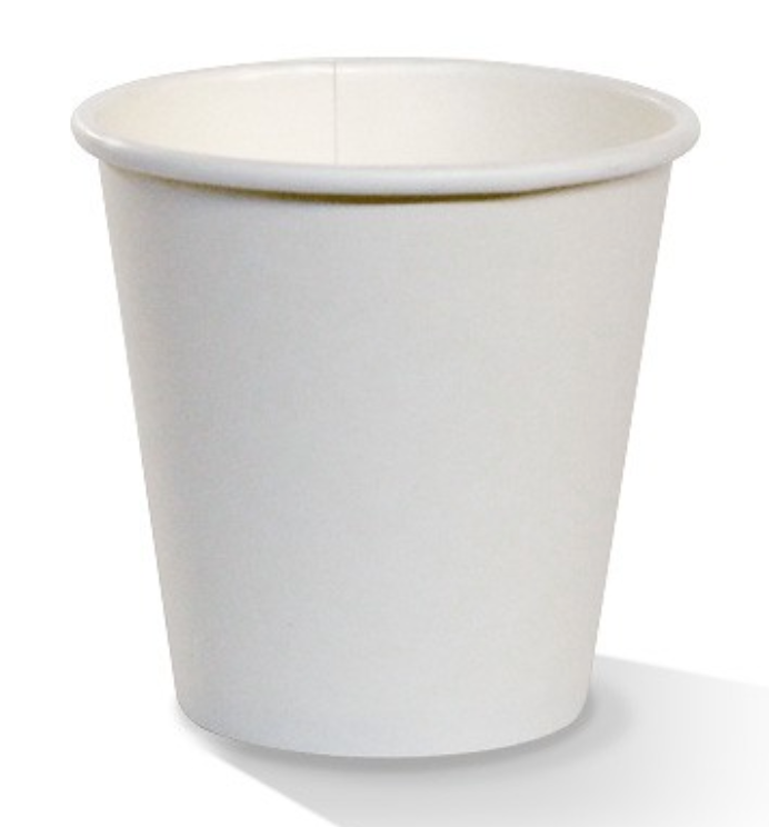 8oz PE Coated Single Wall Coffee Cup White Carton/1000