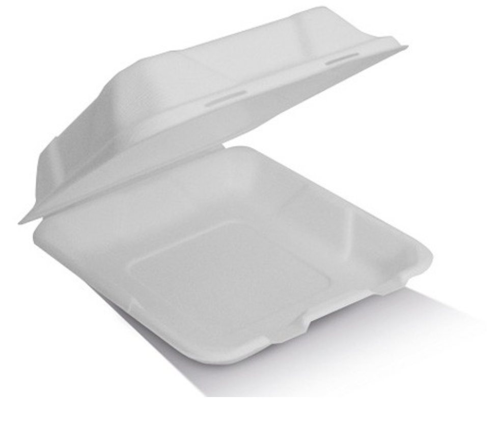 9" Clamshell Sugarcane Carton/200