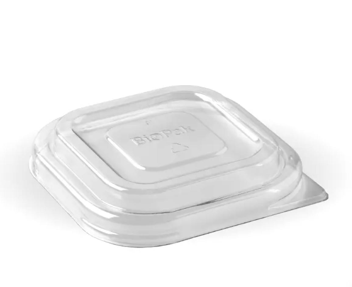 BioPak 280-630ml Clear RPET Takeaway Lid Carton/600