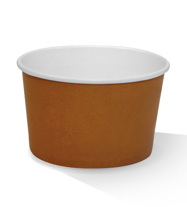PLA Coated Paper Bowl 12oz Brown (Carton of 500)