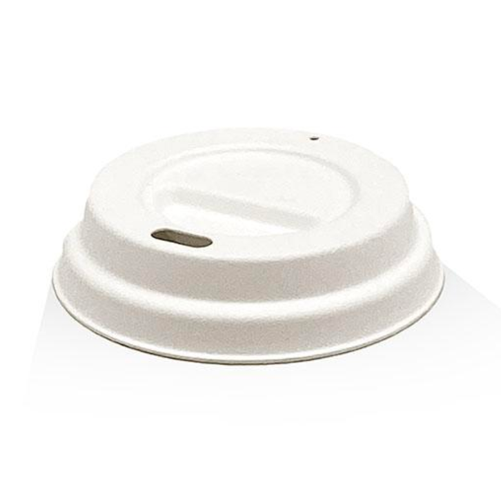 8oz Bagasse Lid White Colour (Carton of 1000)