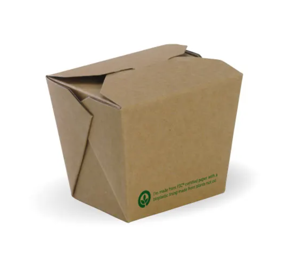 Biopak BioBoard Noodle Box 8oz Carton/1000