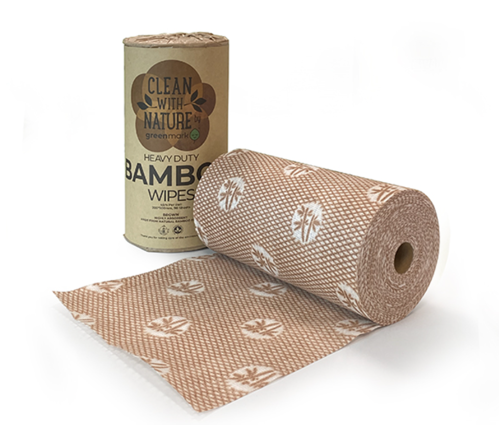 Heavy Duty Bamboo Wipes Brown Colour (Carton of 6 Rolls)
