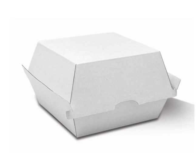 White Burger Box Corrugated Carton/250