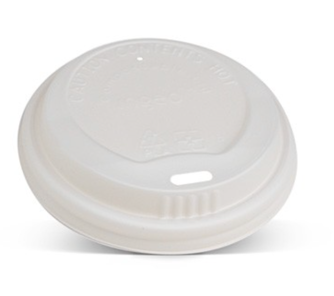 8oz CPLA Coffee Cup Lid White Carton/1000