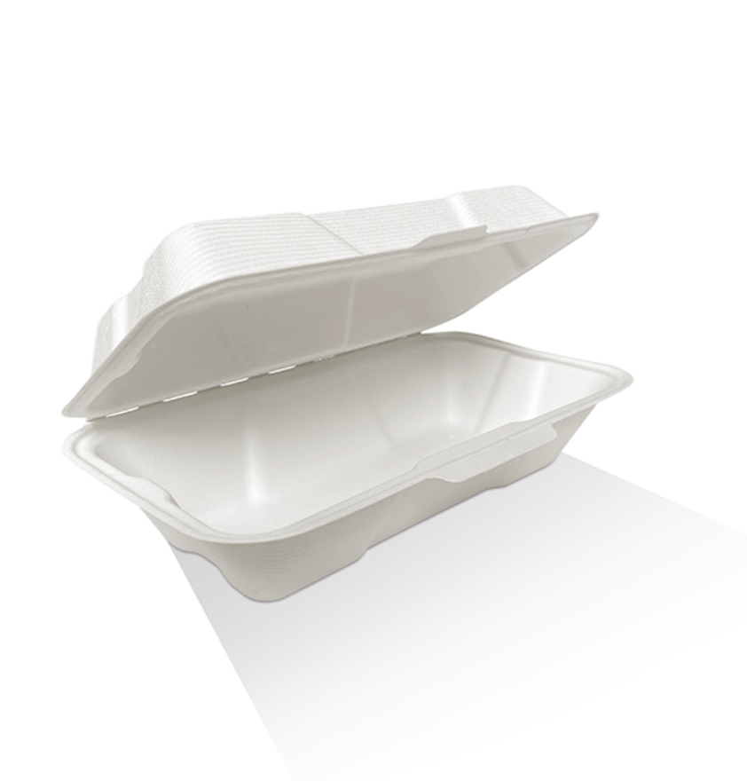 Clamshell Sugarcane 8inch 5x3 Carton/400