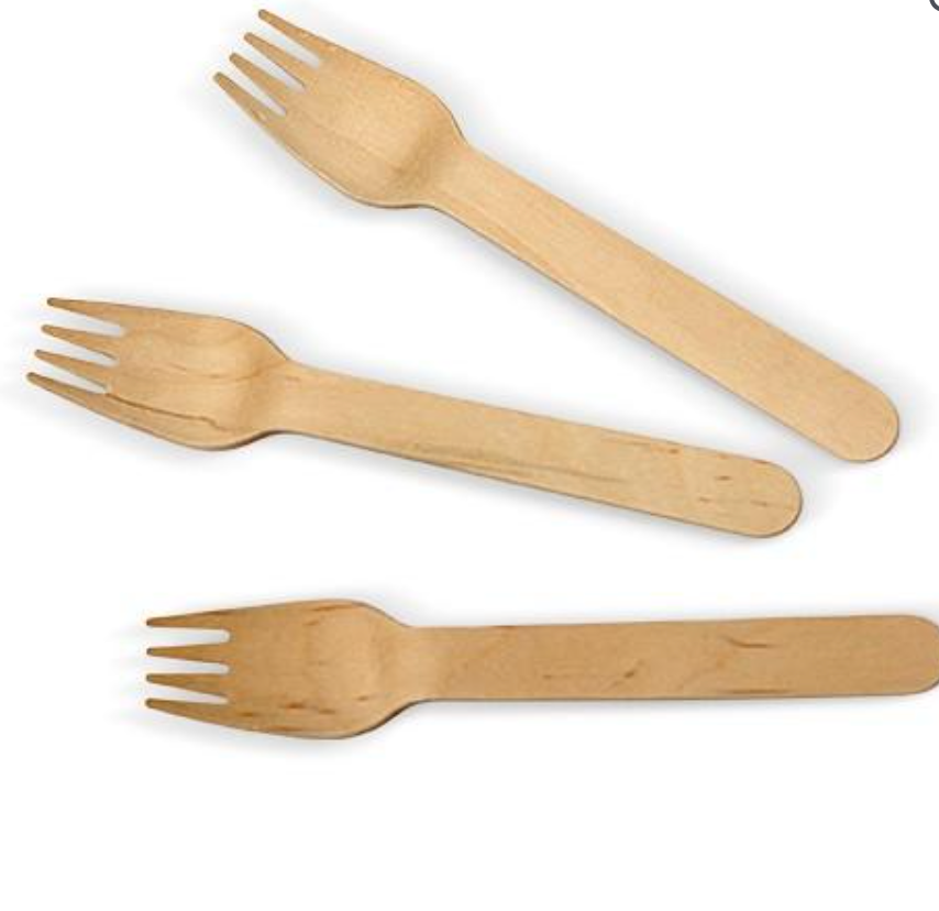 Coated Wooden Fork (Pack of 2000)