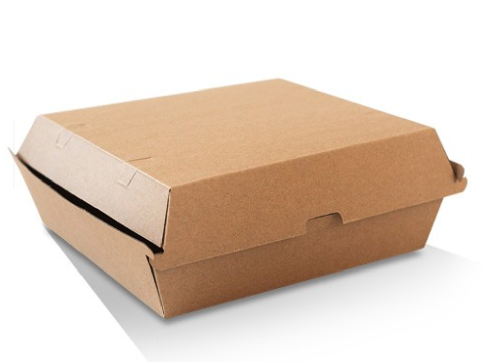 Brown Corrugated Dinner Box Plain Kraft Dinner Box Carton/150