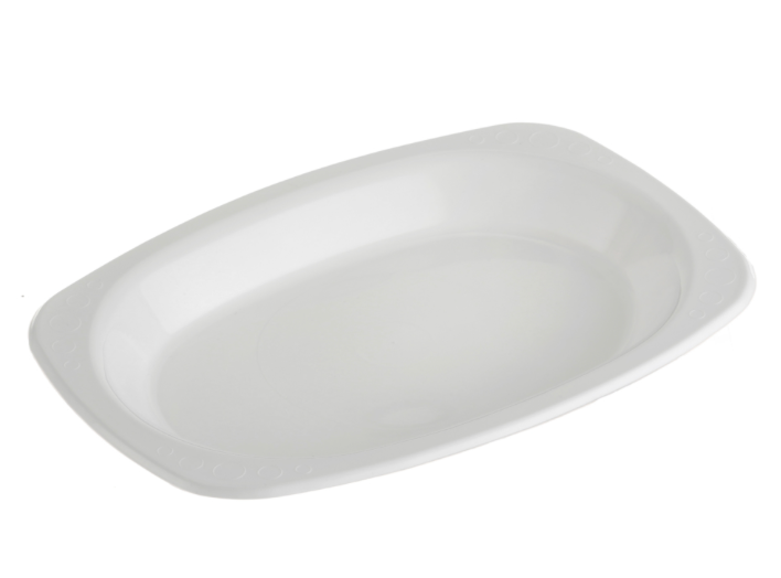Genfac 160mm x 230mm Oval Plate White Carton/500