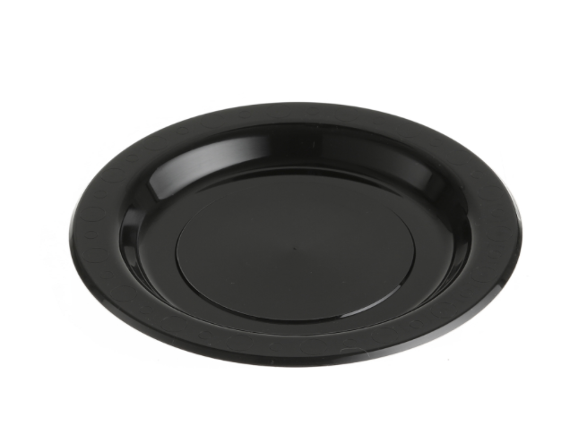 Genfac 180mm Luncheon Plate Black Carton/500