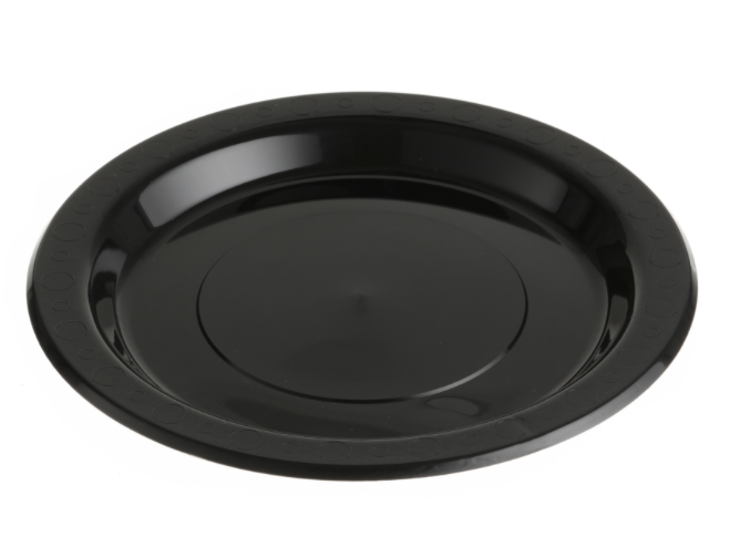 Genfac 216mm Dinner Plate Black Carton/500