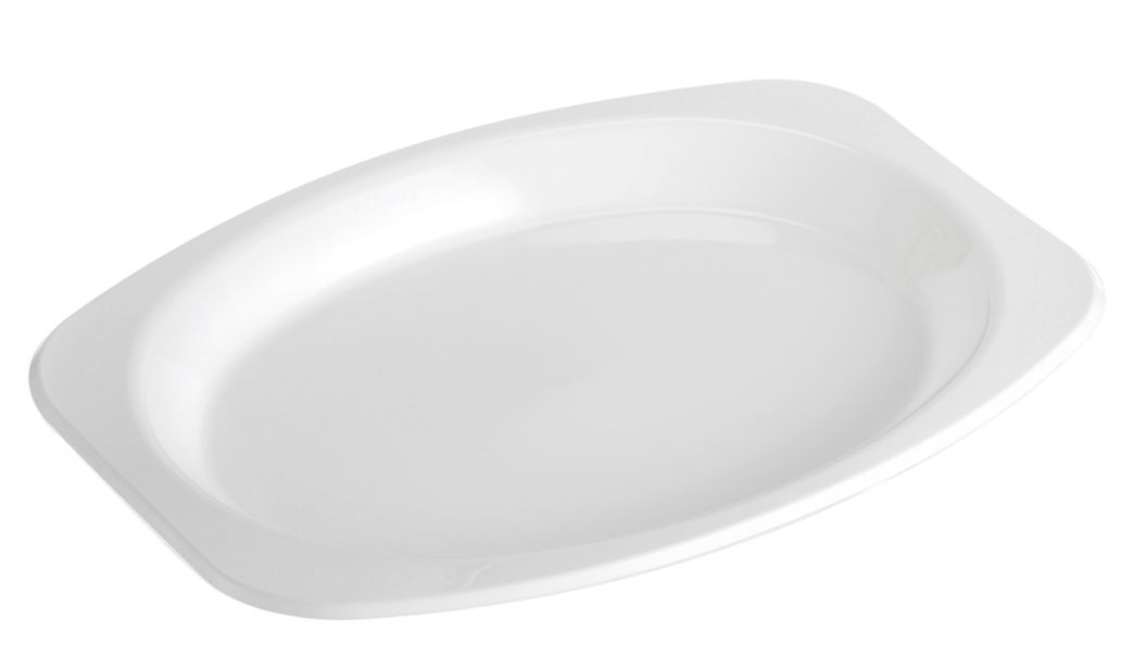 Genfac 245mm x 330mm Oval Plate Large White Carton/200