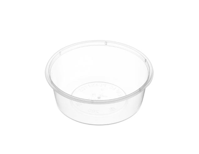 Genfac 280ml Round Container Natural Clear Carton/500