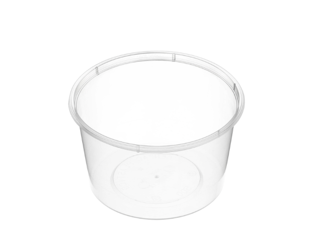 Genfac 500ml Round Container Natural Clear Carton/500