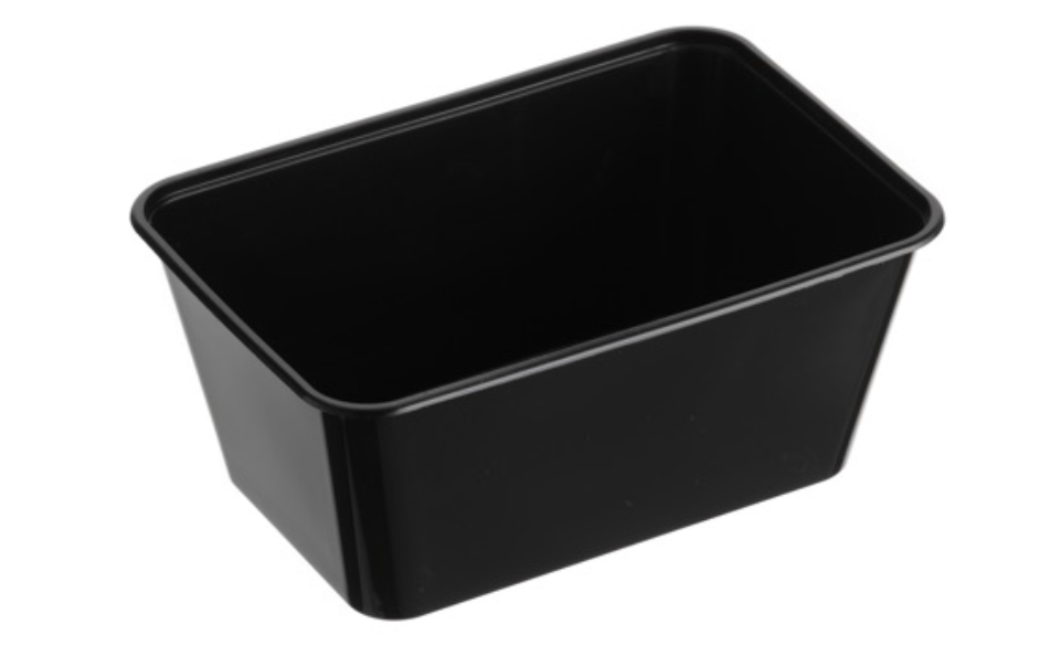 Genfac G1000ml Rectangular Container Black (Carton of 500)