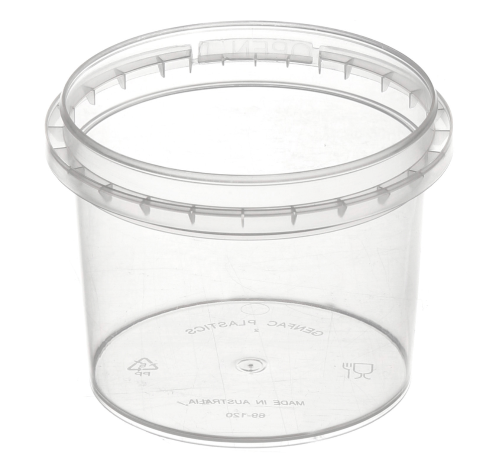 Genfac Tamper Evident Round Container 120ml (69mm) Carton/1000