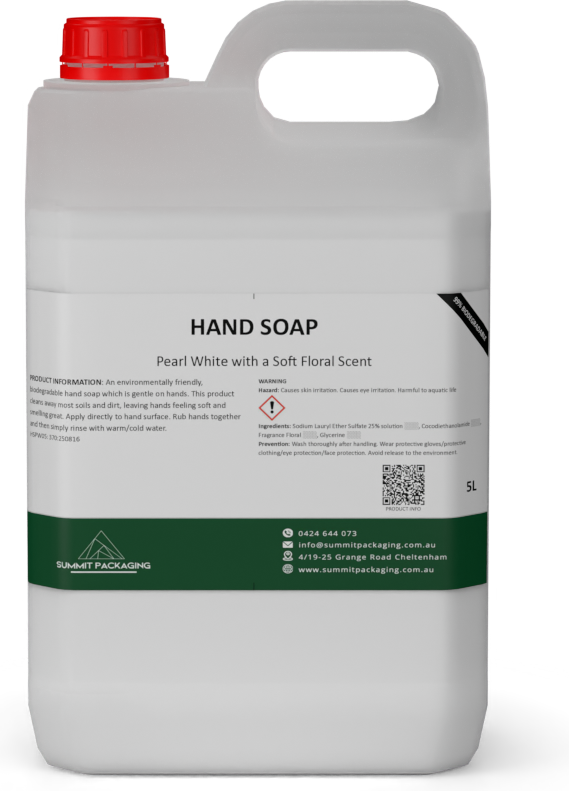 5L Pearl White Hand Soap Soft Floral Scent