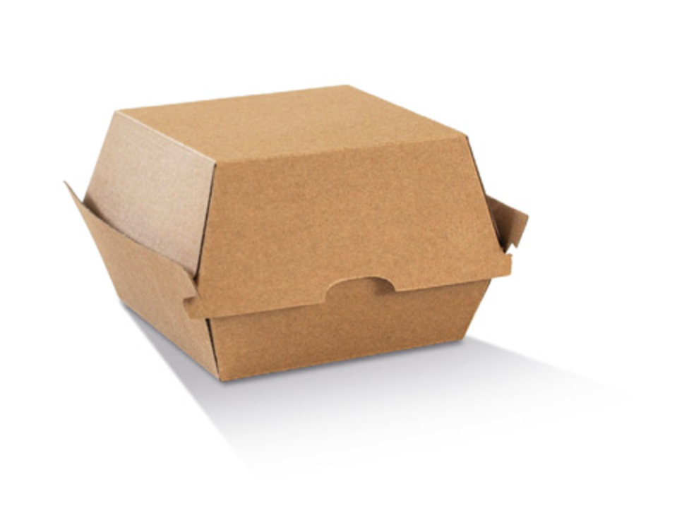 High Burger Box Kraft Brown Corrugated Carton/200