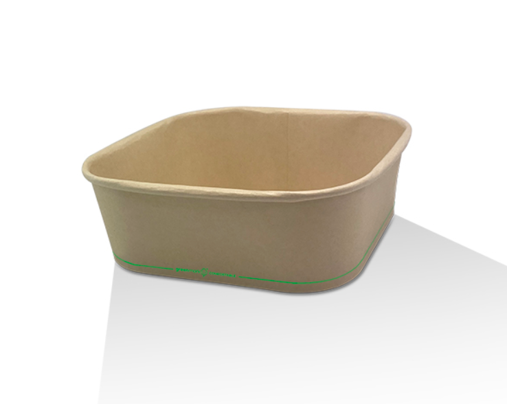 PBS Coated Bamboo Paper Square Container 1000ml Carton/300