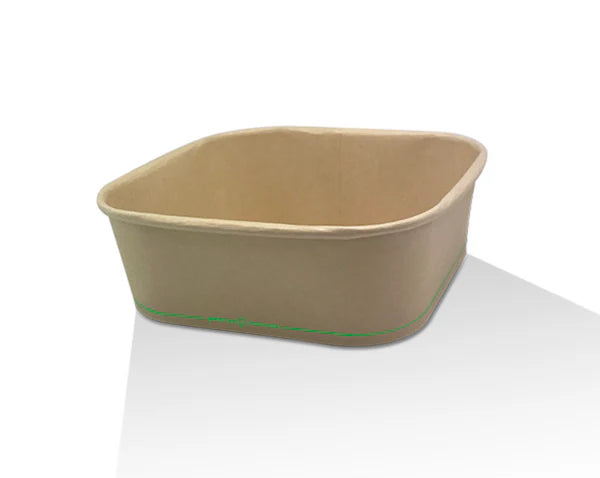 PBS Coated Bamboo Paper Square Container 1000ml Carton/300