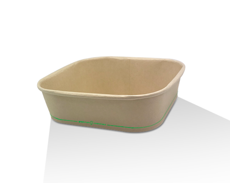 PBS Coated Bamboo Paper Square Container 750ml (Carton of 300)