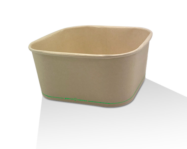 PBS Coated Bamboo Square Container 1400ml (Carton of 300)