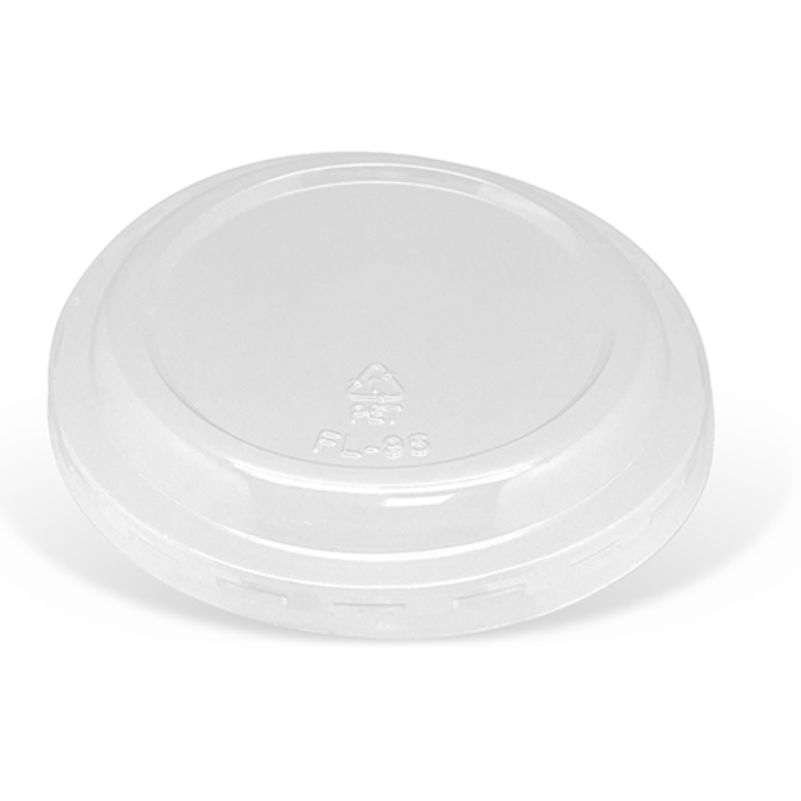 PET Flat Lid No Hole U Shape Cups 95mm Carton/1000