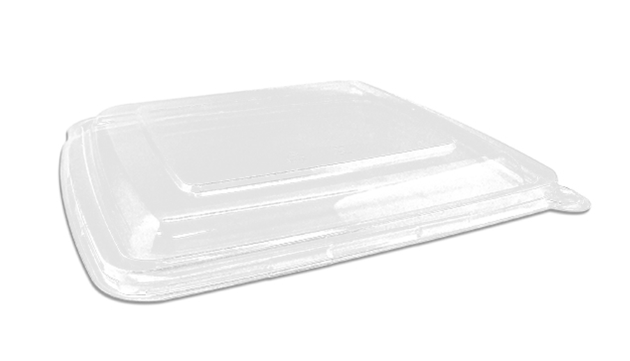 PET Lid Square Takeaway Tray 9" 3 Compartment Carton/300