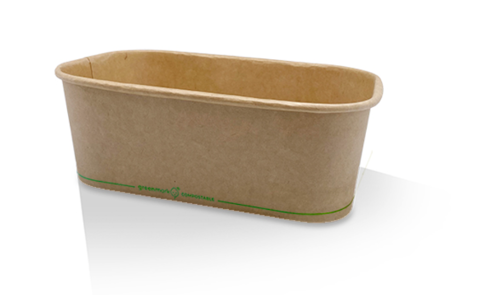 PP Coated Kraft Rectangular Container 750ml Carton/300