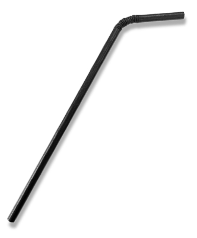 Paper Straw Flexi Black (Carton of 2500)