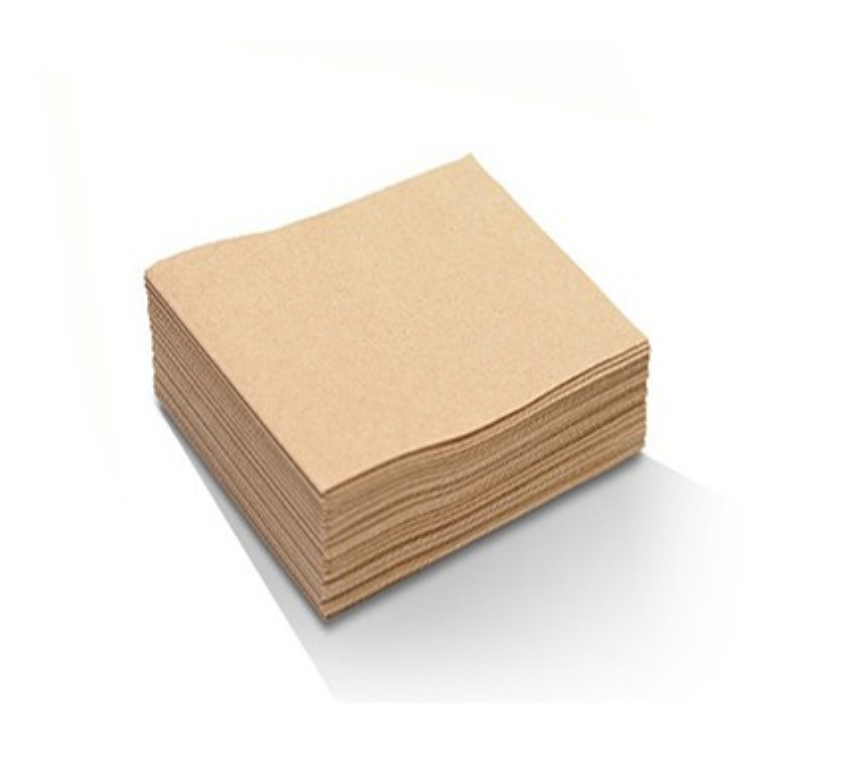 Recycled Napkin 2Ply Cocktail 1/4 Fold Kraft (Carton of 2000)