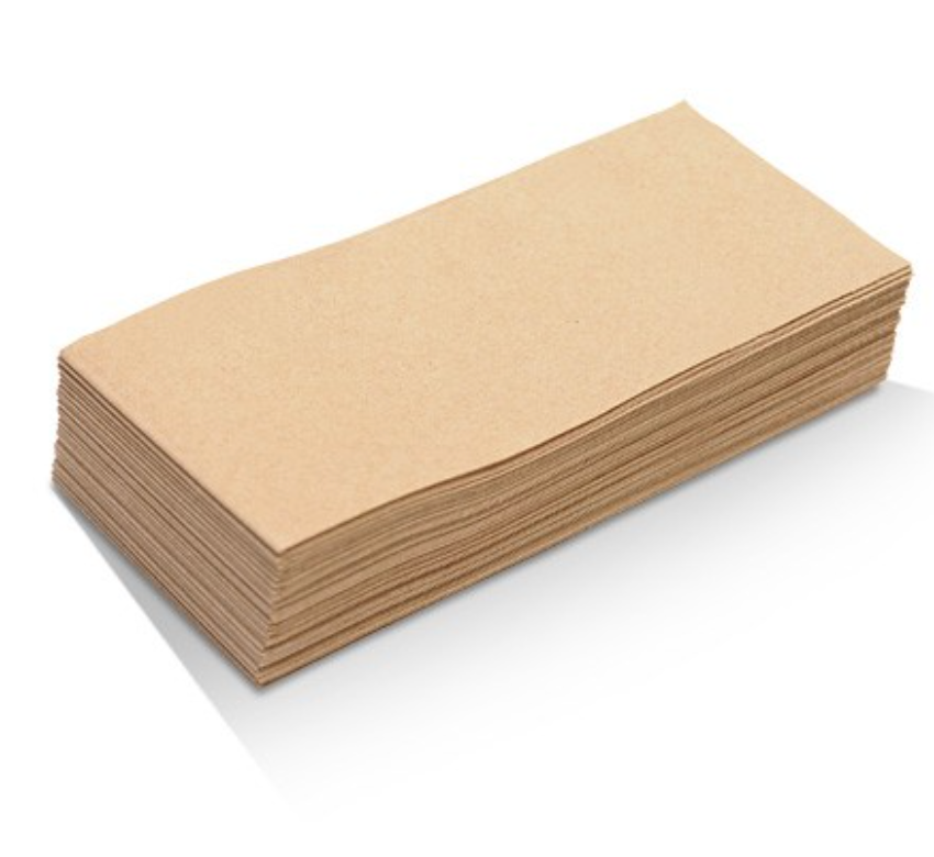 Kraft Quilted Napkin 2Ply Quilted Dinner GT Fold Kraft Carton/1000