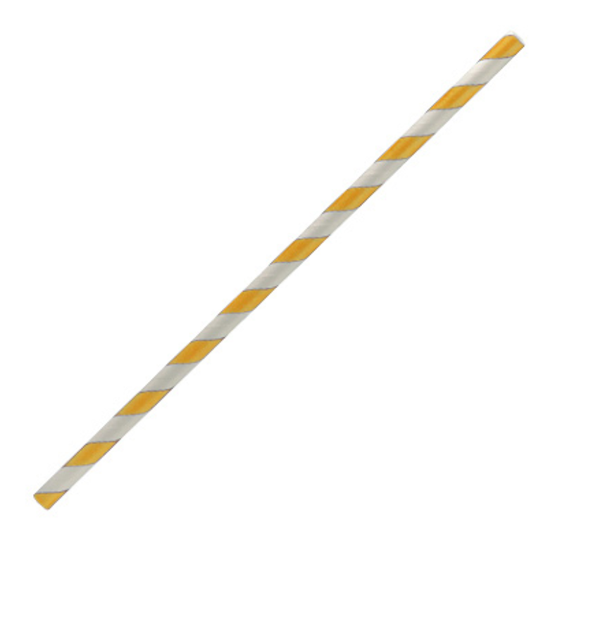 Regular Paper Straw Yellow Stripe Carton/2500