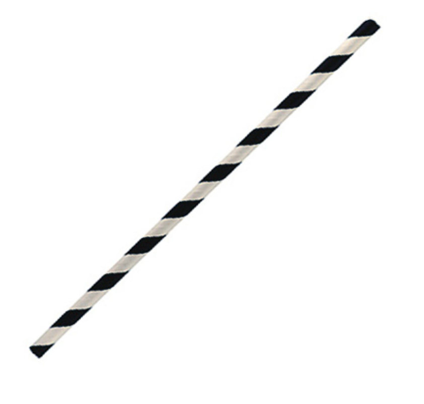 Regular Paper Straw Black Stripe (Carton of 2500)